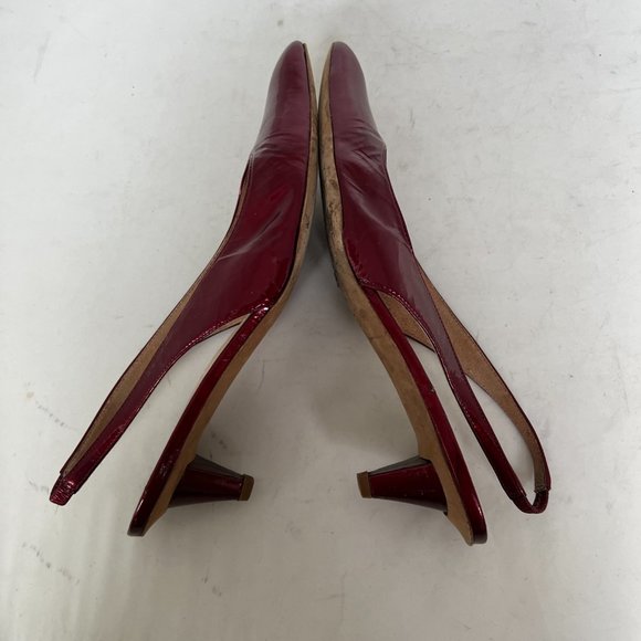 Dries Van Noten Red Patent Slingback Heels 35.5 - Picture 6 of 10